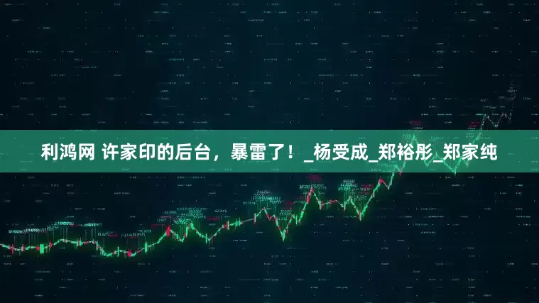 利鸿网 许家印的后台，暴雷了！_杨受成_郑裕彤_郑家纯