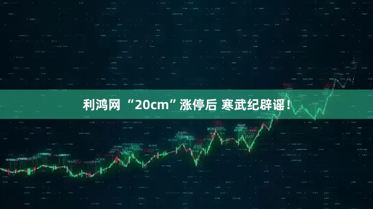 利鸿网 “20cm”涨停后 寒武纪辟谣！